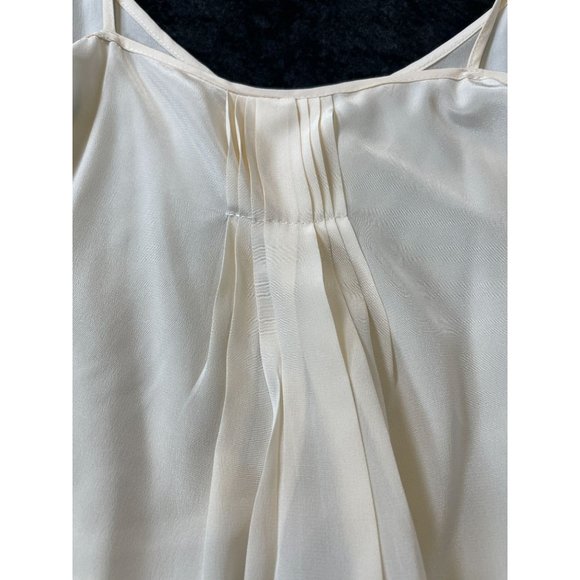 Yumi Kim Ivory Silk Ruffle Hem Cami Blouse Cream Size S - Picture 5 of 7